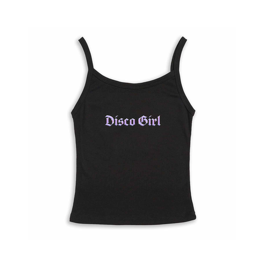 Disco Girl Crop Tank (Black)